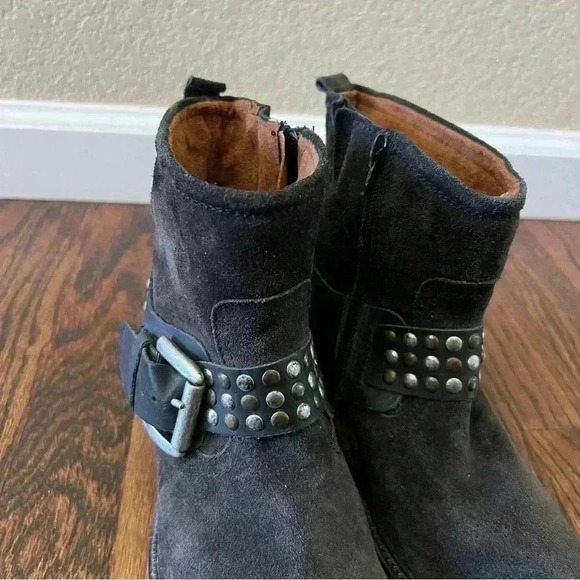 JOSEF SEIBEL Toni Studded Harness Ankle Boots Size 37/ 6.5-7 Brown Suede, - Picture 13 of 16